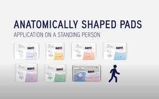 Instructievideo Seni Anatomically Shaped Pads staand persoon